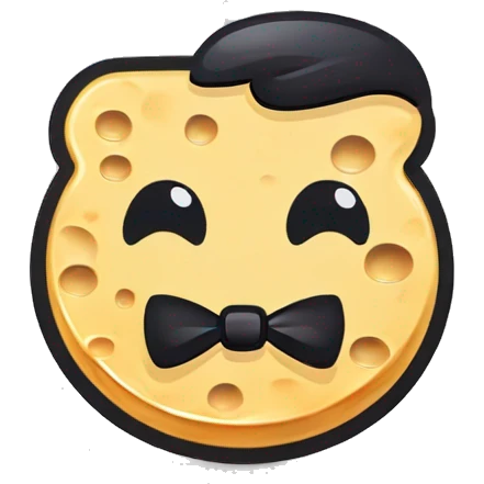 Moudy cheese with bow tie and winking face  emoji