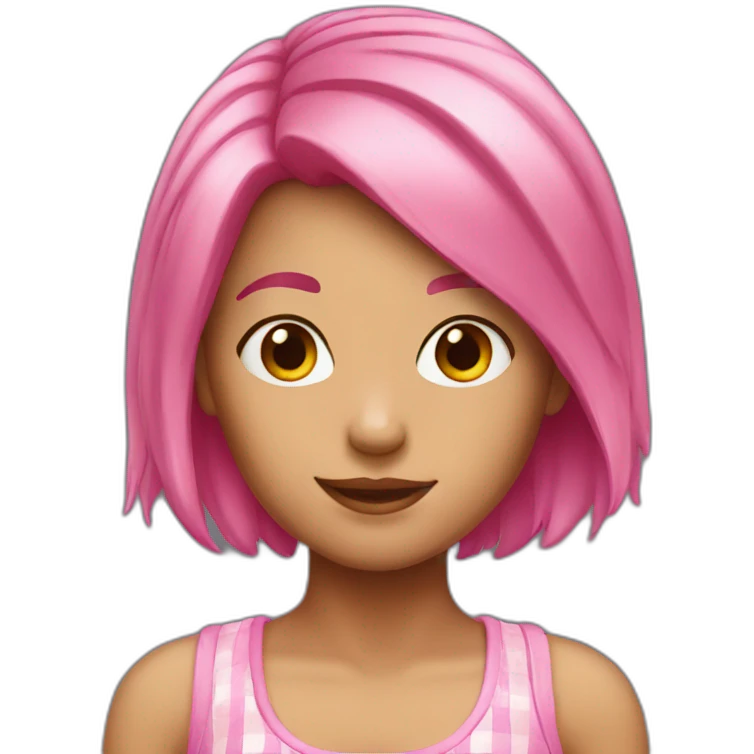 pink hair gril emoji