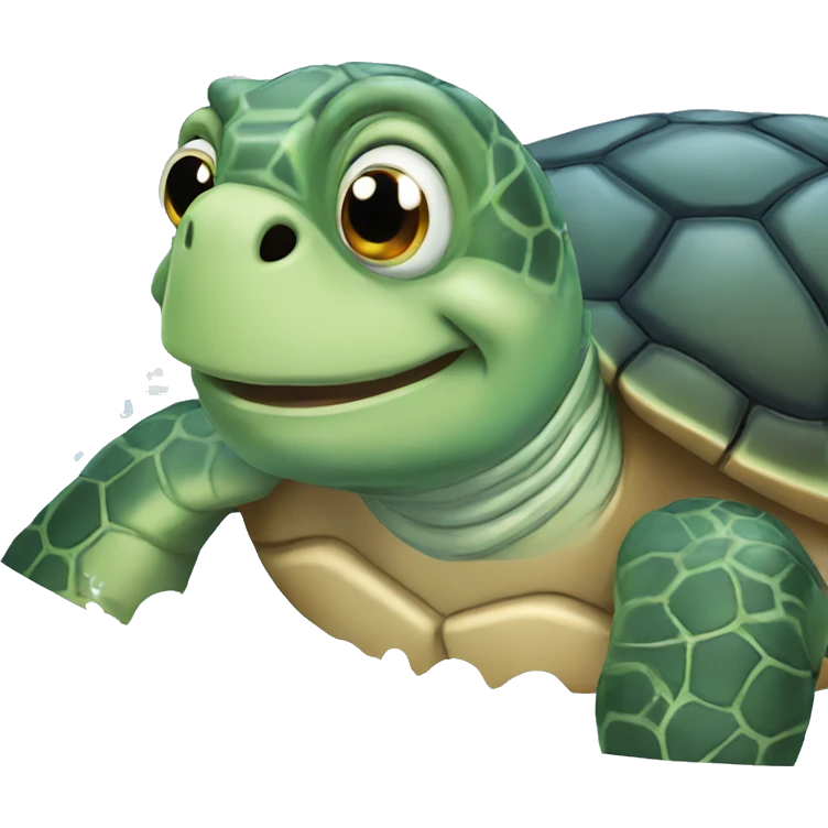 turtle taking a bath emoji