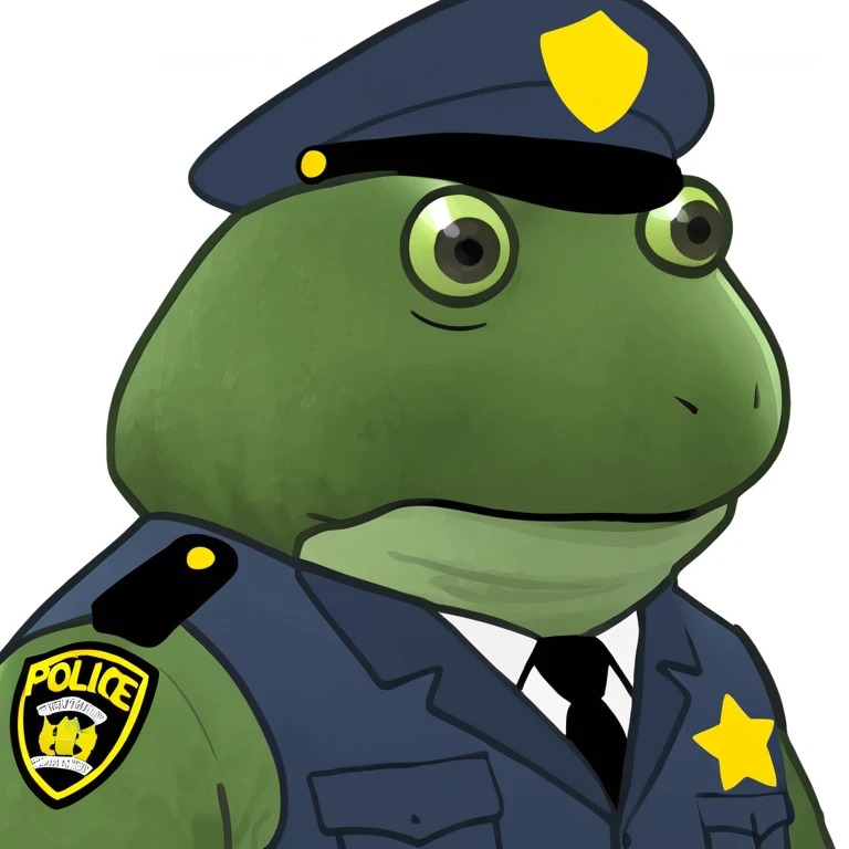 bufo in a police suit emoji