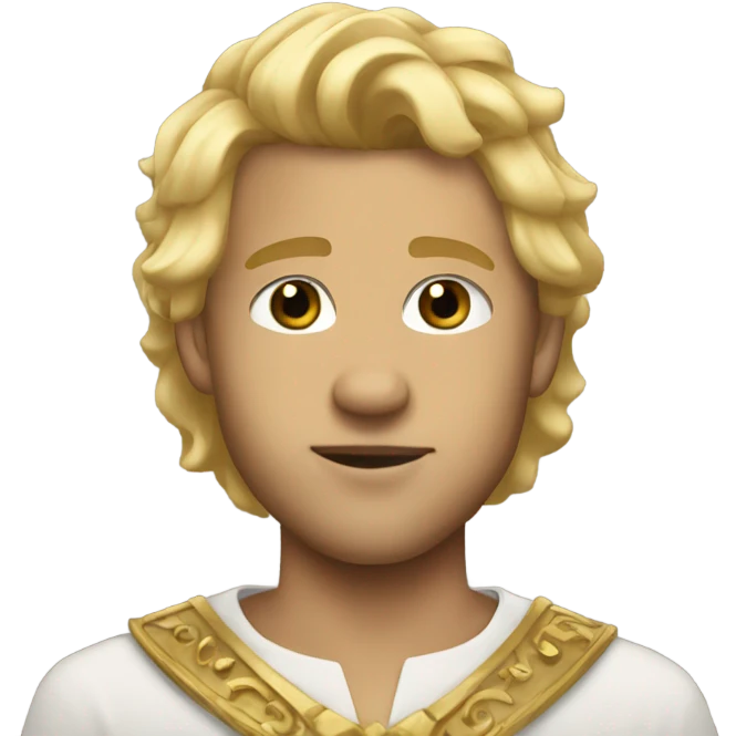 blonde hair young king emoji