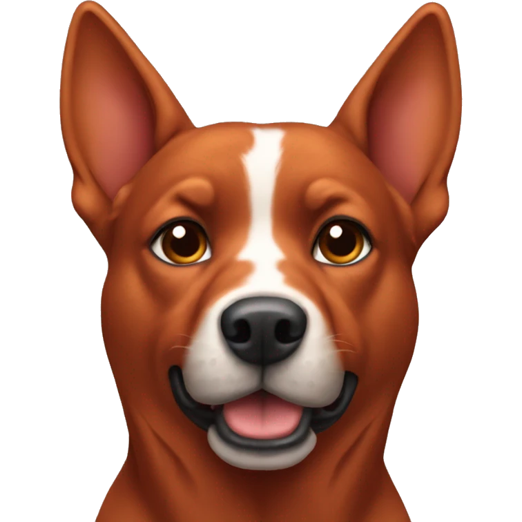 solid red dog with pointed ears emoji