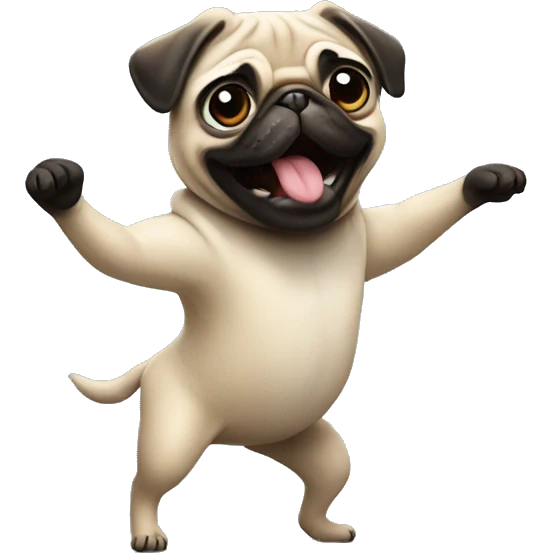 Pug dancing emoji