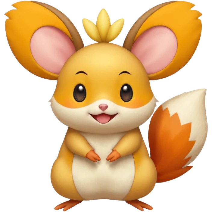 Furry Dedenne-Victini-Emolga-fusion emoji