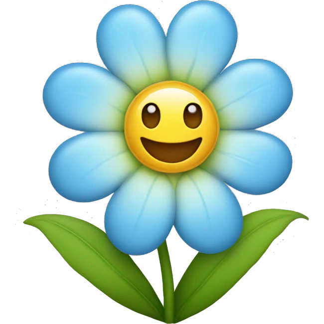 flower with smiling look emoji
