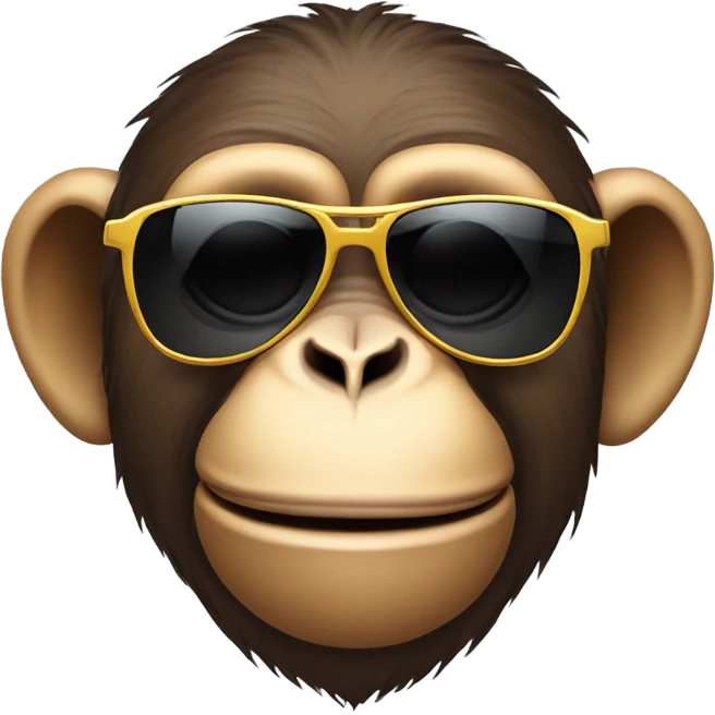 Monkey with sunglasses gambling  emoji