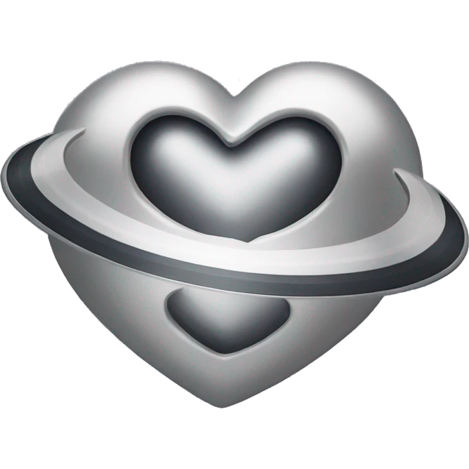 platinum heart shape saturn emoji