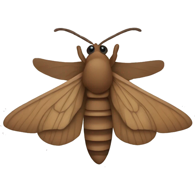 brown moth emoji