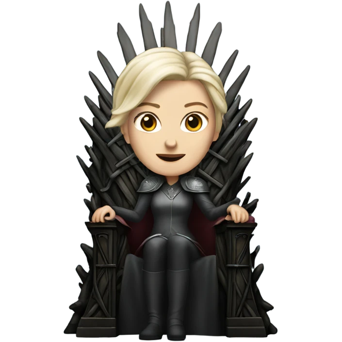 White Woman on the Iron throne emoji