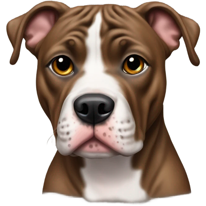 Brindle black nosed pitbull emoji