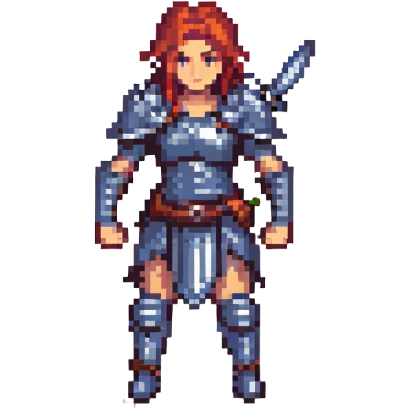 female warrior in a victorious stance emoji