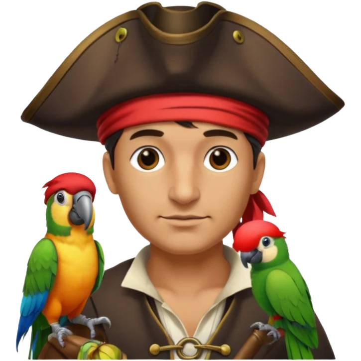 pirate and parrot emoji
