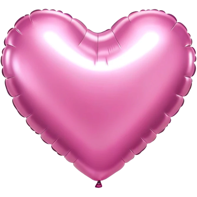 Aesthetic pink metallic inflatable heart-shaped balloos emoji