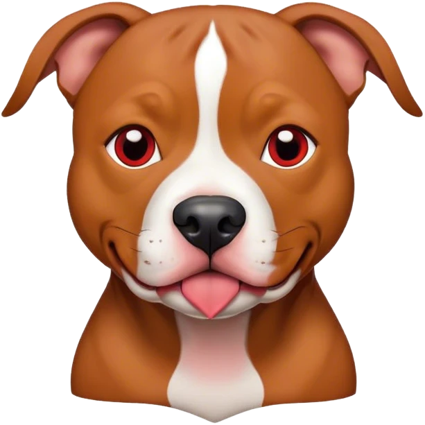 Brown red nose pitbull  emoji