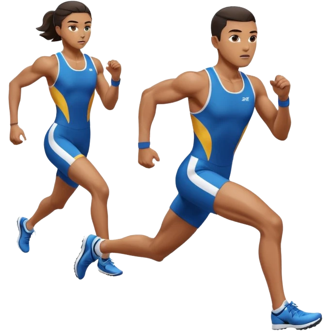 AI model running a race, Olympics theme emoji