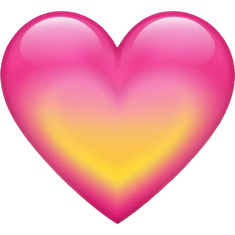 Dark pink to yellow double gradient heart emoji