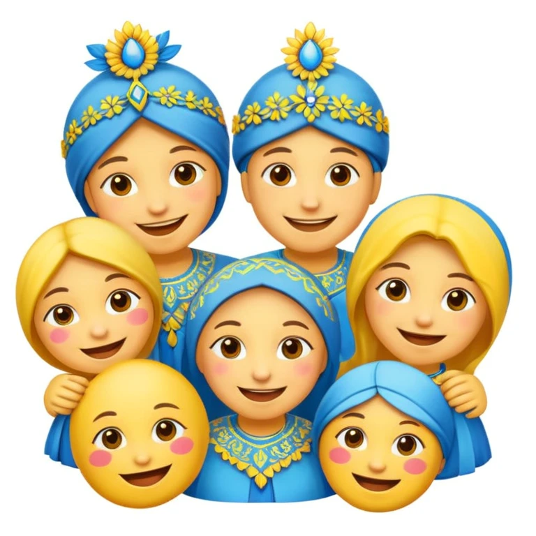 Create some emojis with many activities, also use Ukrainian vyshyvanka  emoji