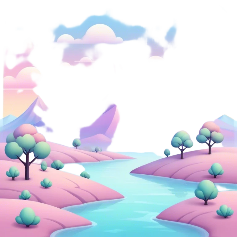 pastel surreal  landscape emoji