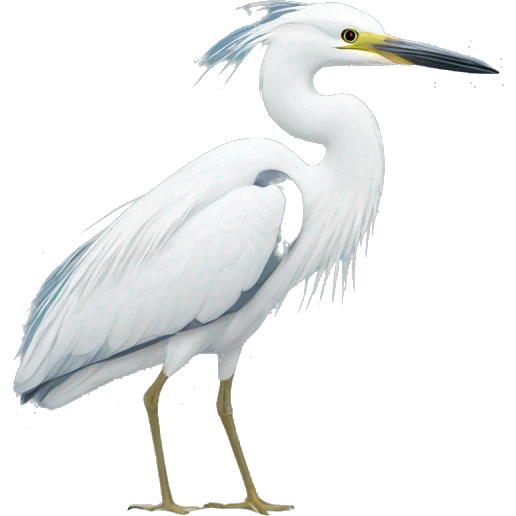 snowy heron emoji