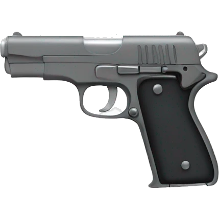 pistol with grey bow side view emoji