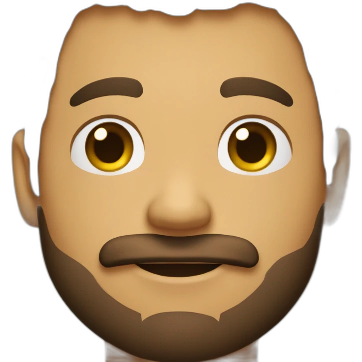 Chico con barba y pelo rizado emoji