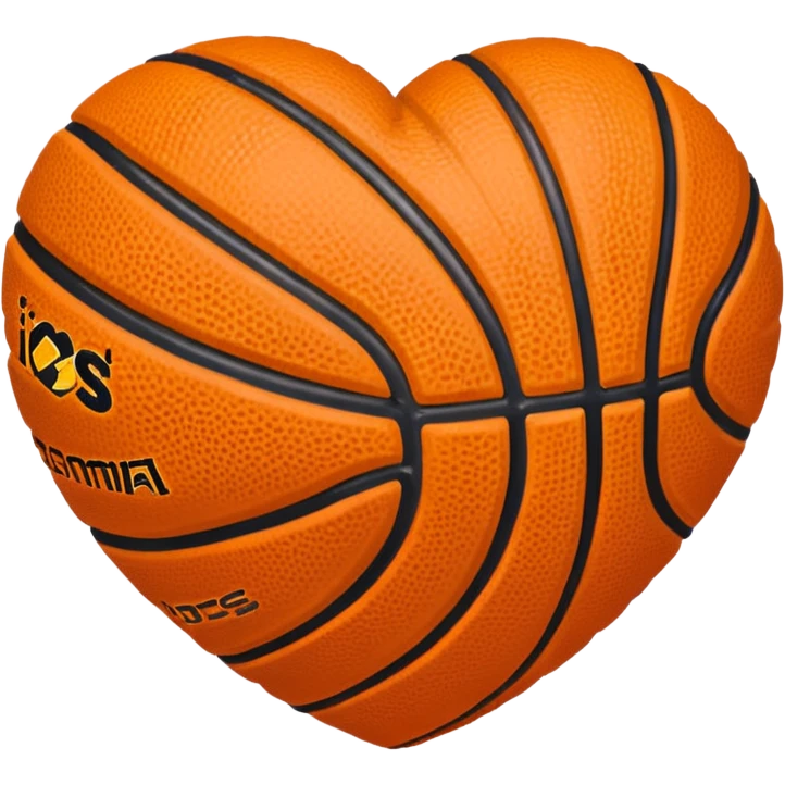 a heart like a basketball emoji