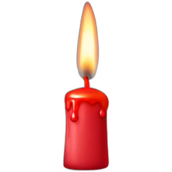 fat red candle emoji