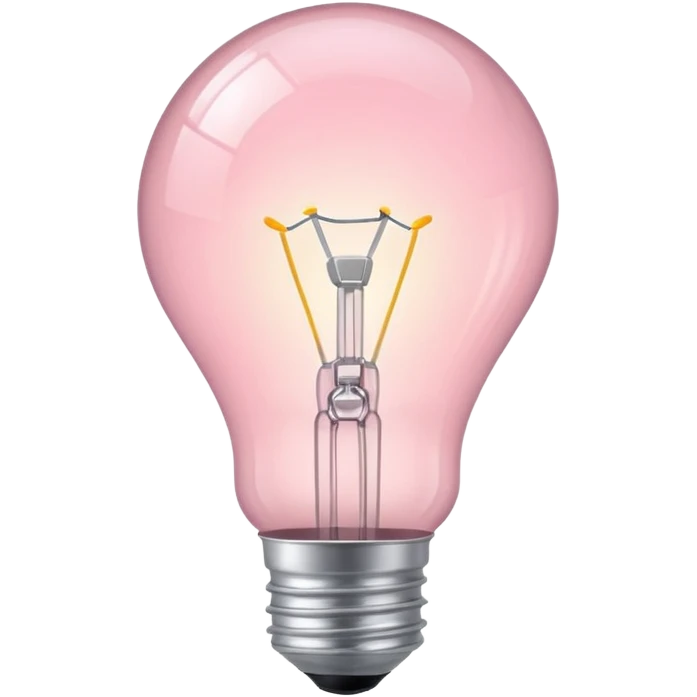 light pink light bulb emoji
