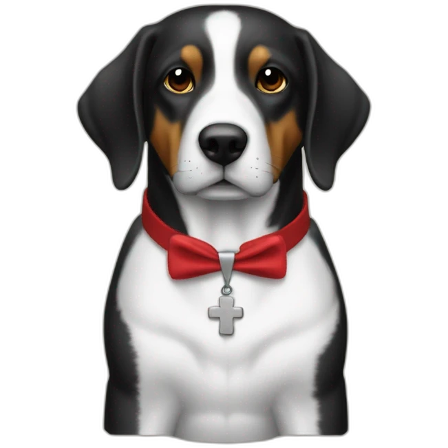 perro-cruce-de-pastor-alemán-y-rotwailler negro emoji