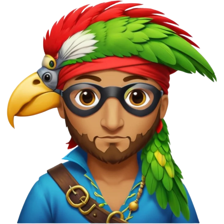 pirate and parrot emoji