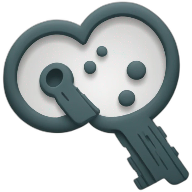fingerprint in the shape of a key emoji