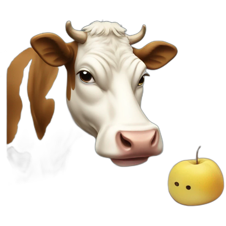 cow eating pages of homework emoji