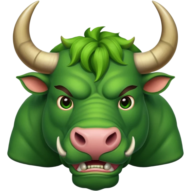 Big green bull emoji