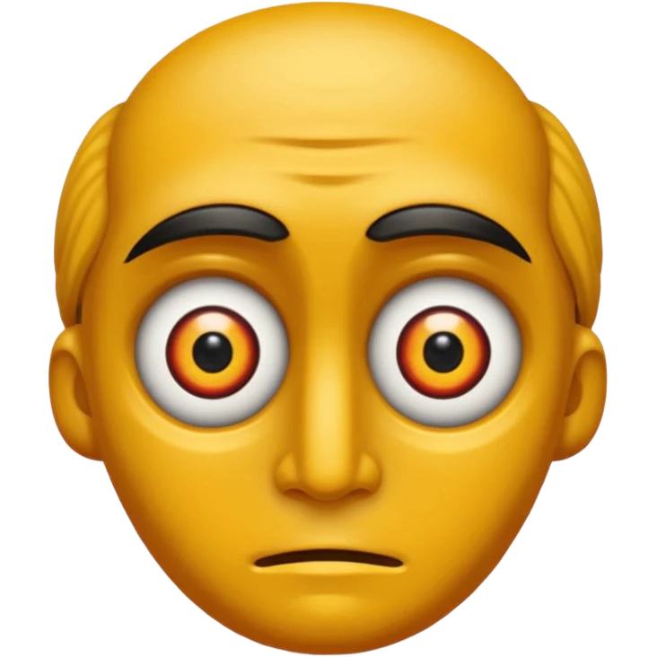 Cabeza de Alcón malvado viendo al frente emoji
