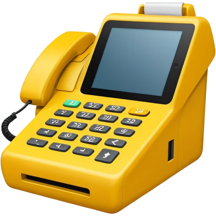yellow pos terminal emoji