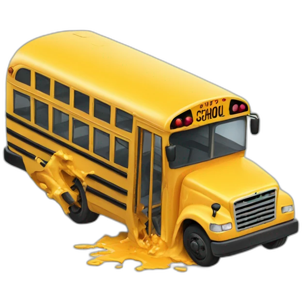 School bus crash emoji