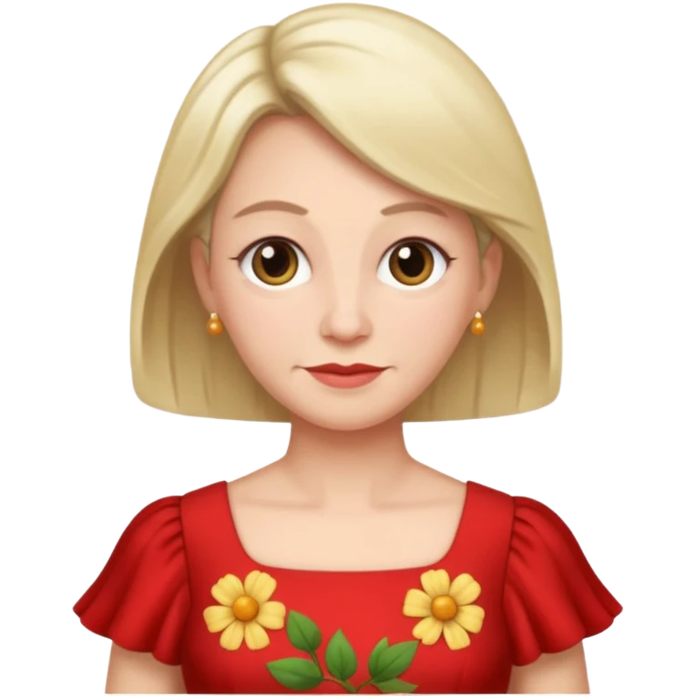 My mom wearinga adrees emoji