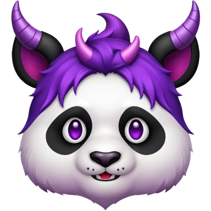 Panda purple devil emoji