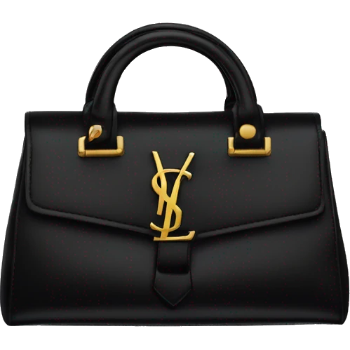 YSL handbag black gold emoji