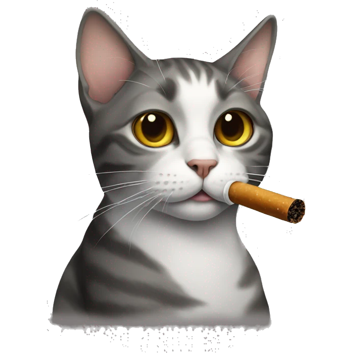 Cat smoking emoji