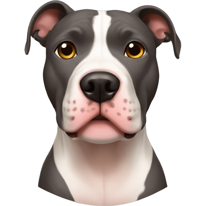 Perro Pitbull con su amo emoji