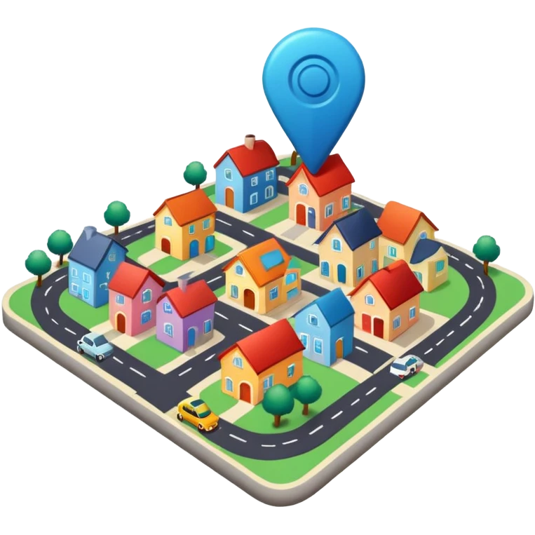 GPS map of neighborhood emoji