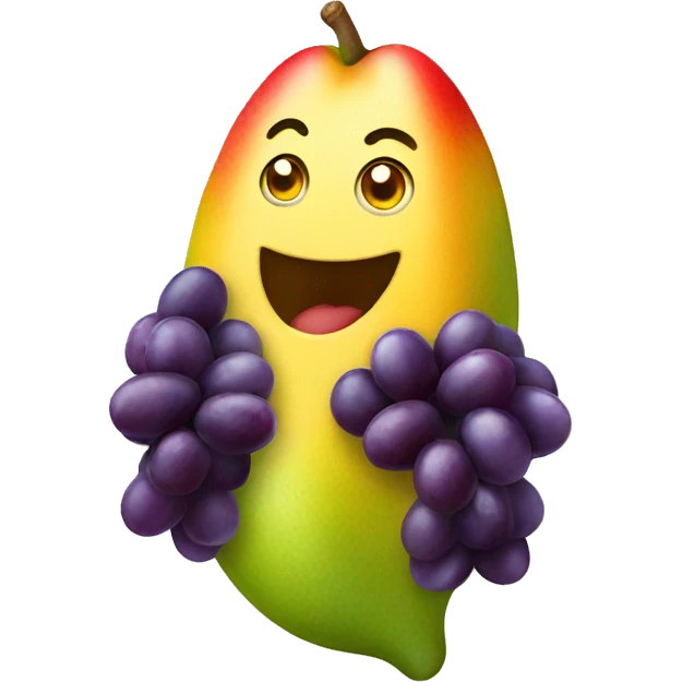 Mango loves grape emoji
