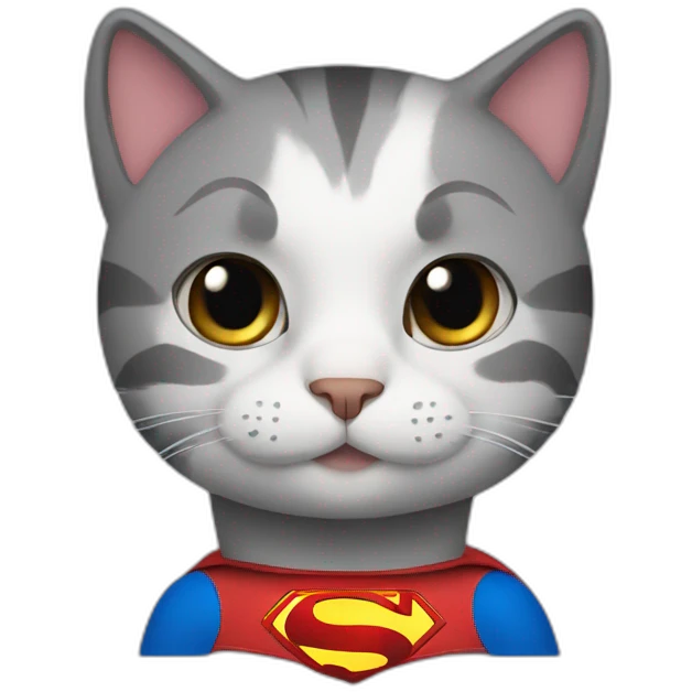 cat in a superman costume emoji