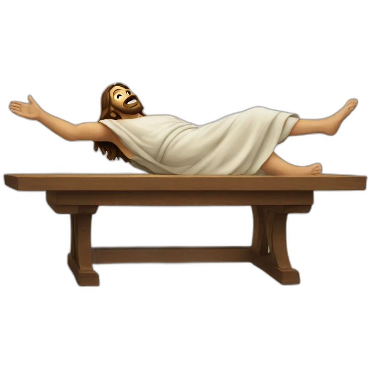 Jesus flipping table emoji