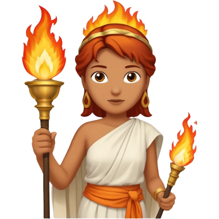 Ancient Torch Bearer woman emoji