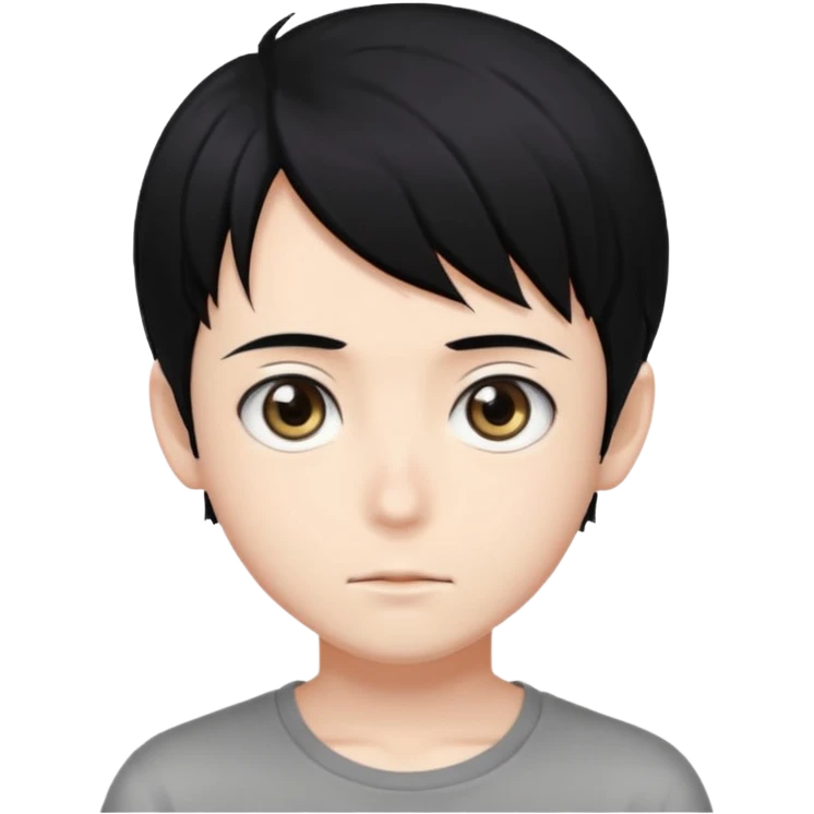 Anime style boy head emoji