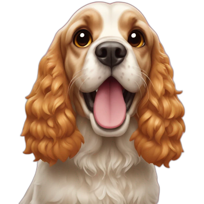 cocker spaniel with dinosaur costume emoji