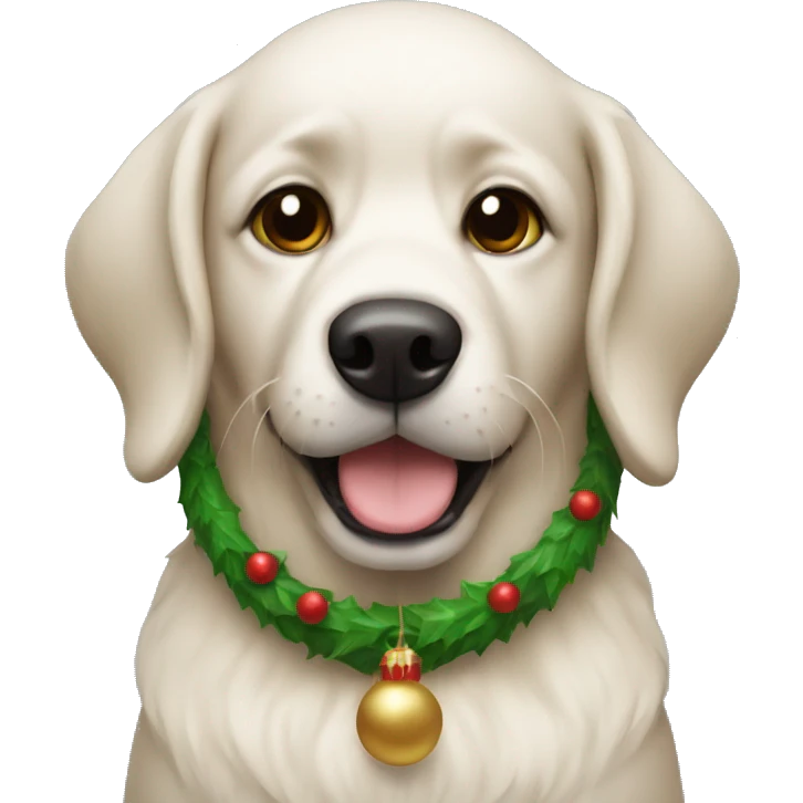 Christmas dog emoji