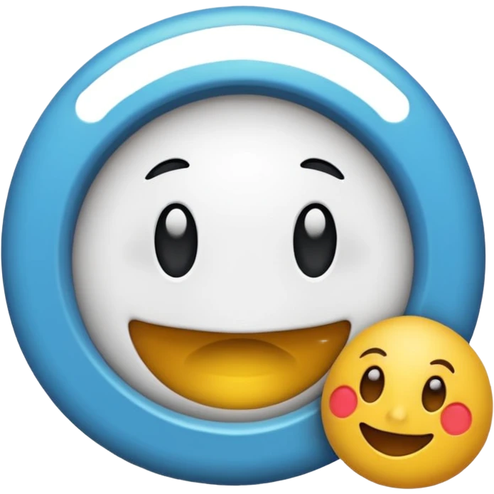 Белый Бумбокс с неоновыми колонками emoji